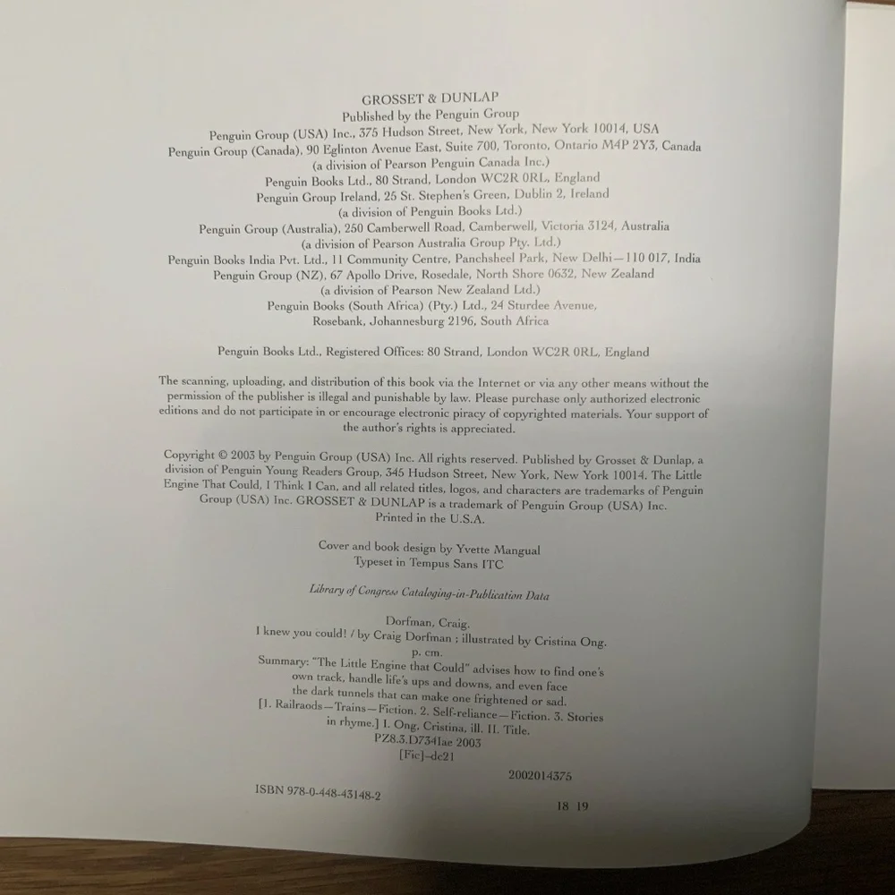 Hardcover Book — “I Knew You Could! A book for All the Stops in Your Life”